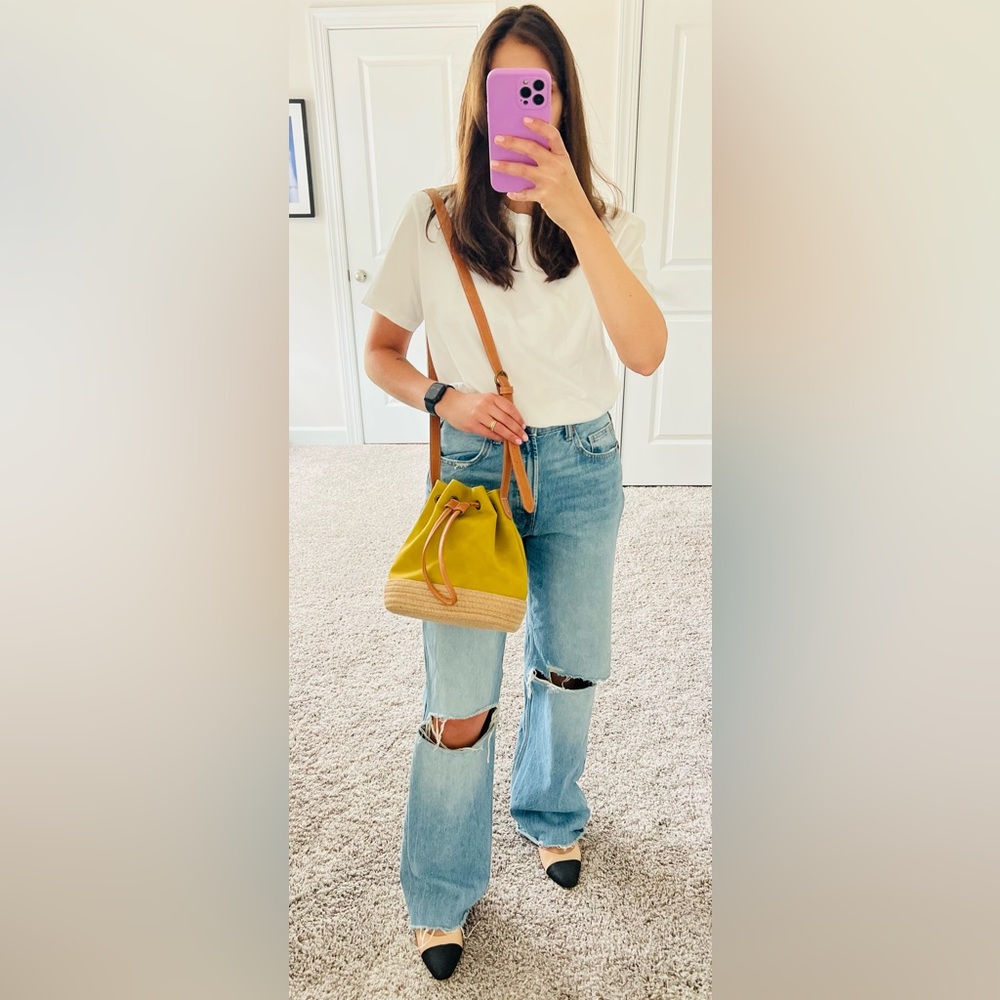 🌿✨ Small Green Bucket Bag – Chic & Versatile